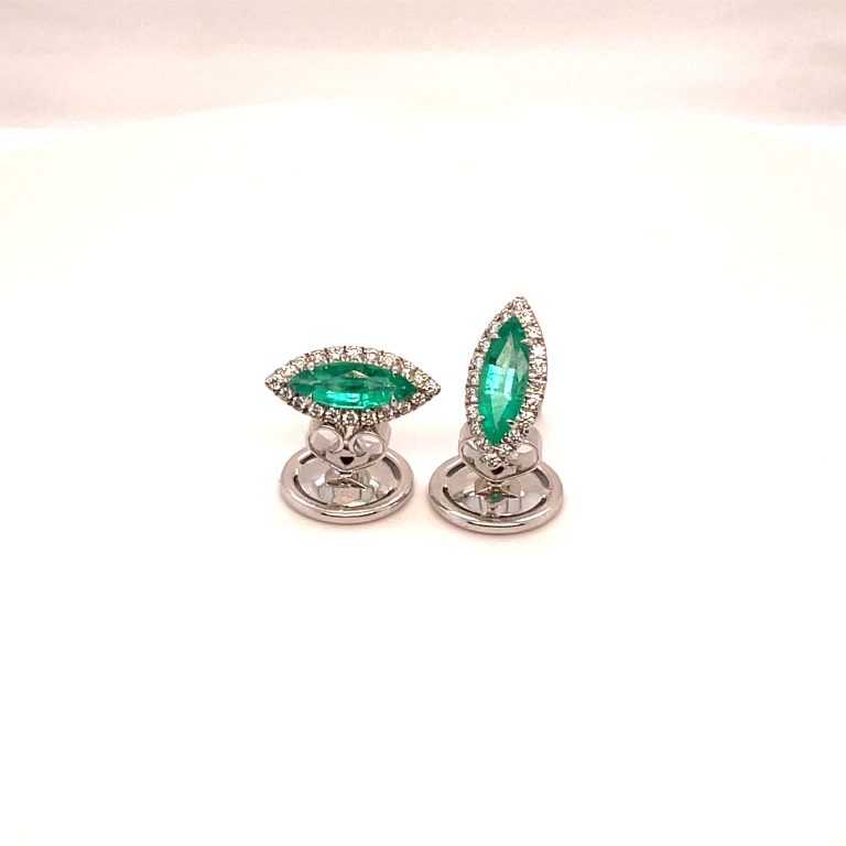 Emerald Earrings( Marquise)