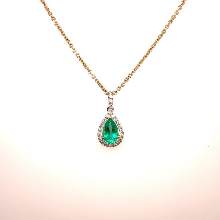 Emerald Pear Shape Necklace