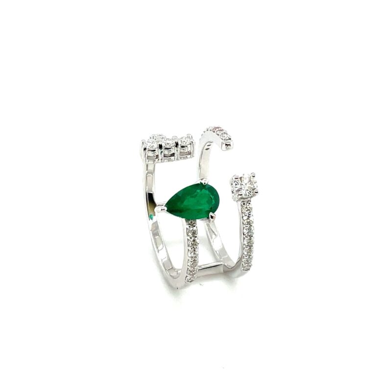 Emerald Pear Shape Ring