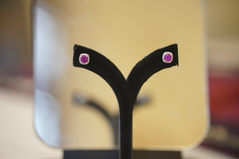 Pink Sapphire Earrings
