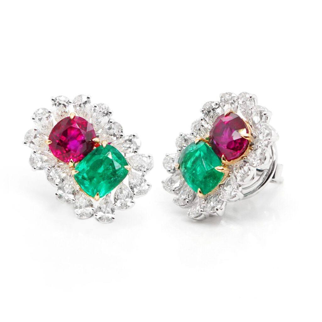 Ruby & Emerald Earring