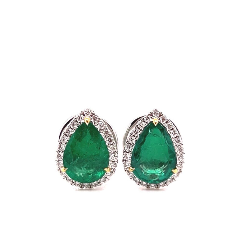 Emerald Drop Shape Earring