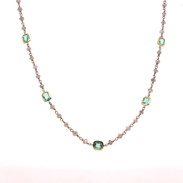Emerald & Diamonds Necklace