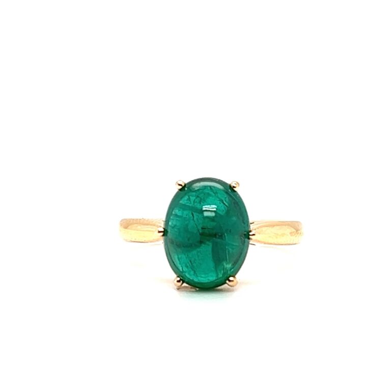 Emerald Cabochon Ring